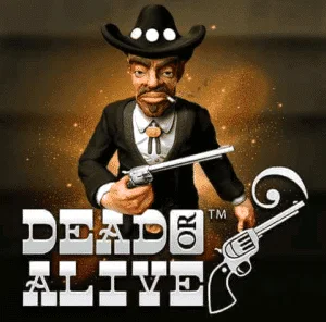 Ilustrasi tema Wild West dari slot Dead or Alive